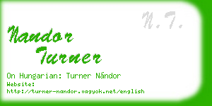 nandor turner business card